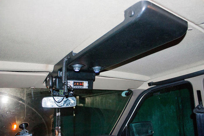 Консоль потолочная для установки р/c УАЗ Патриот 2007-2013, без выреза под р/c, черная.jpg