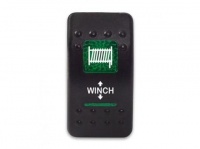 Клавиша для управления лебедкой 12-24В с зеленой подсветкой WINCH