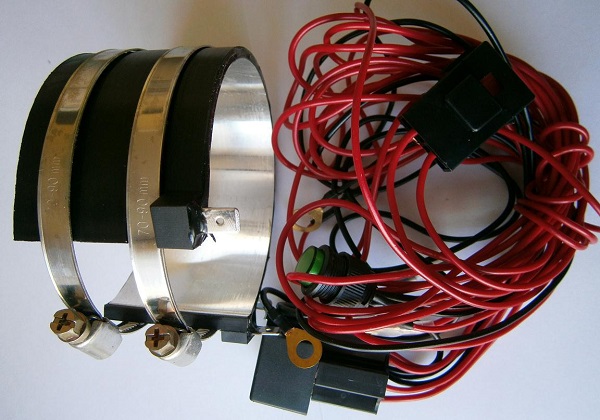 Подогреватель бандажный топливного фильтра, диам 90-105, с кнопкой