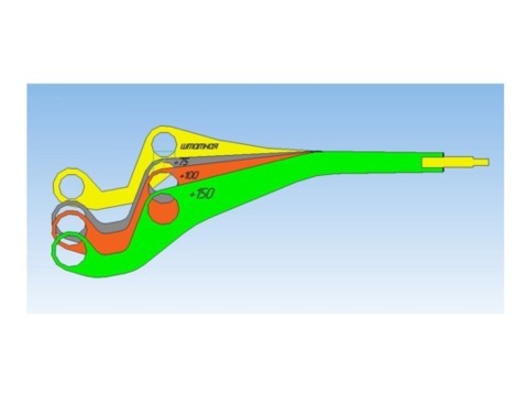 Продольные рычаги передней подвески Toyota Land Cruiser 76, 80, 105  лифт 2 дюйма +10мм вынос вперед
