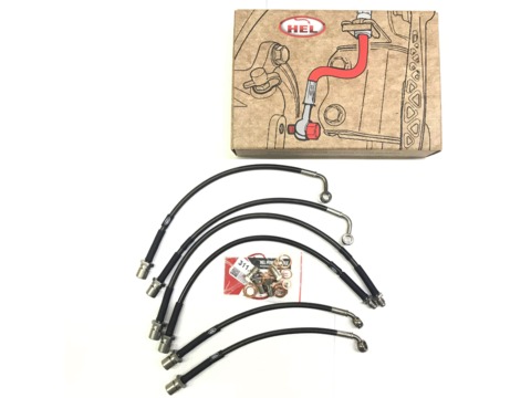 Toyota Land Cruiser 80 NO ABS (1995-1997) (Лифт 50 мм). Комплект из 6 армированных тормозных шлангов