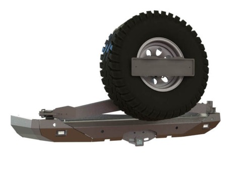 Бампер силовой задний STC тип Revo Toyota Land Cruiser 200 2015+ (калитка, квадрат, доп. оборудование)