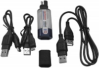 Универсальное влагозащищённое зарядное устройство с удлиннителем USB. USB mini mikro адаптеры 5V. 1A. SAE