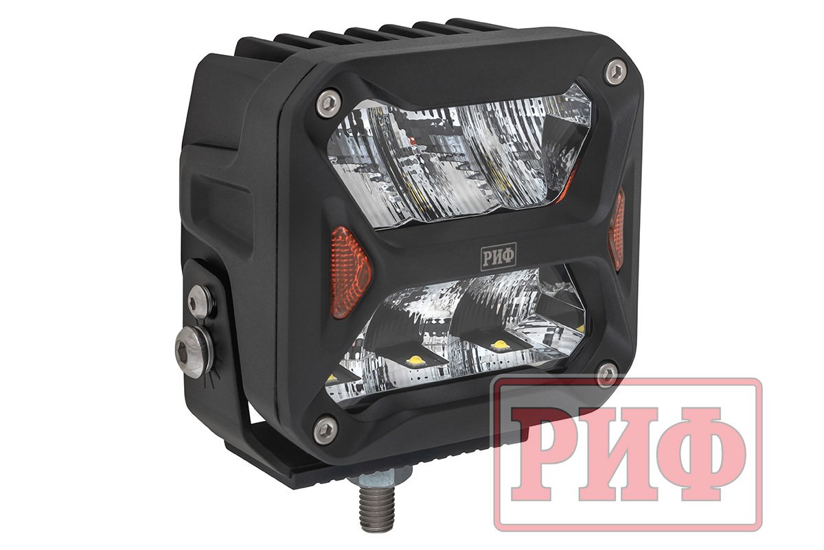 Светодиодная фара водительского света РИФ 107x102x86 мм 60W LED