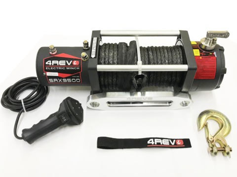 Лебедка автомобильная 4REVO SRX 9500 12В синтетический трос