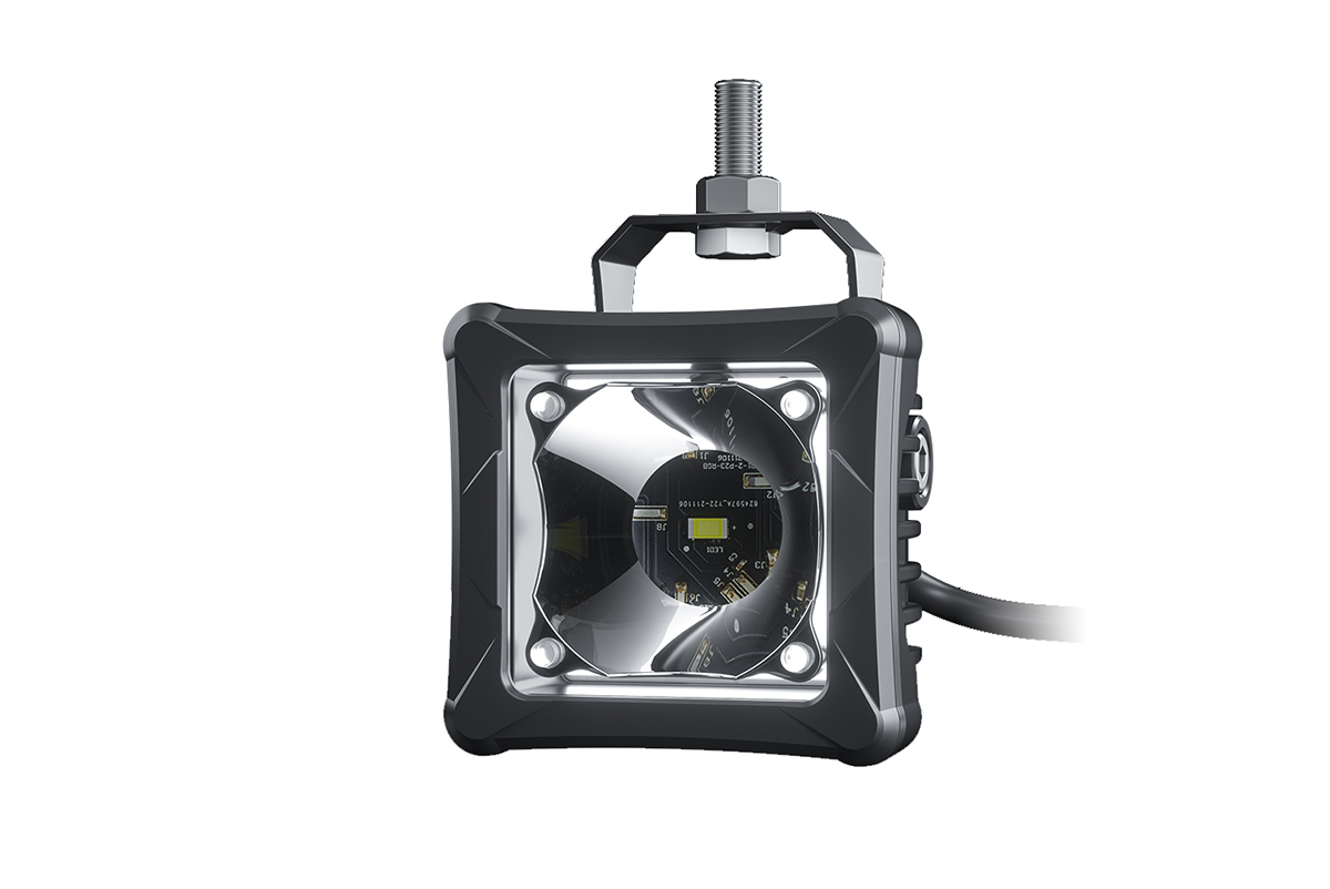 Светодиодная фара дальнего света AURORA 76x76 мм 30W с RGB подсветкой